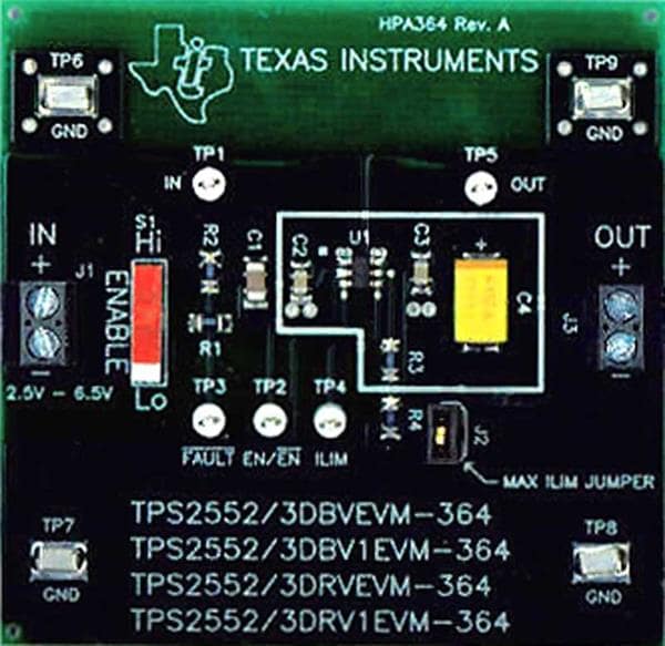 wholesale TPS2552DBVEVM-364 Power Management IC Development Tools supplier,manufacturer,distributor