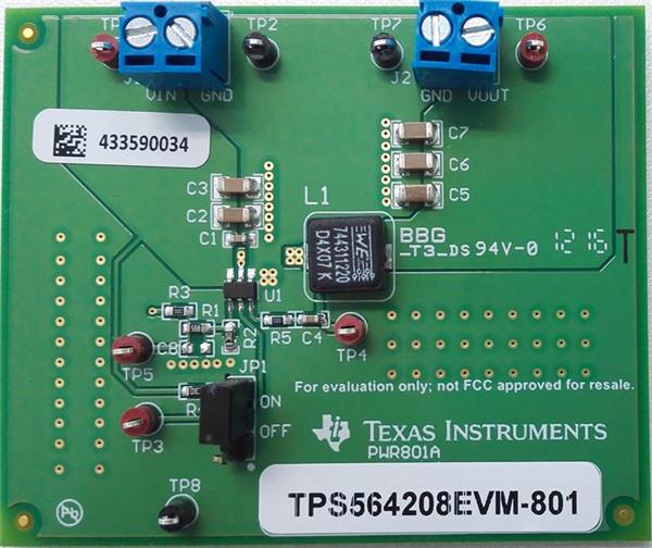 wholesale TPS564208EVM-801 Power Management IC Development Tools supplier,manufacturer,distributor